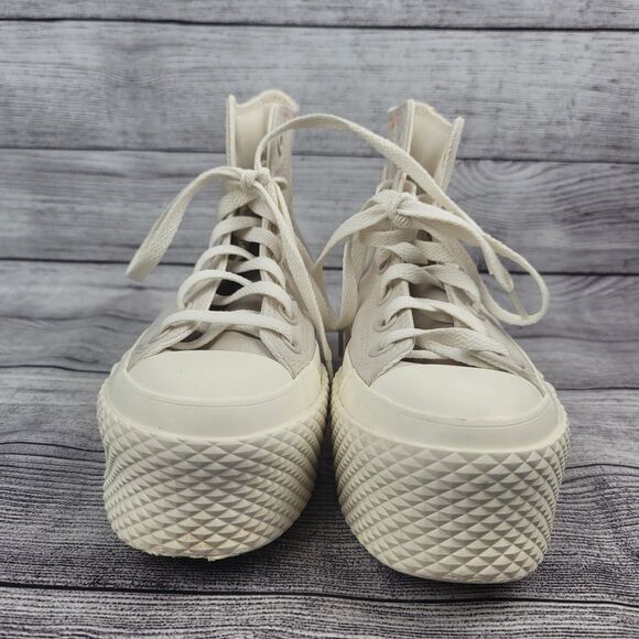 Converse Chuck Taylor All Star Lift 2X Hi 572953C Women Sand Sneaker - Size 5 - Picture 10 of 11